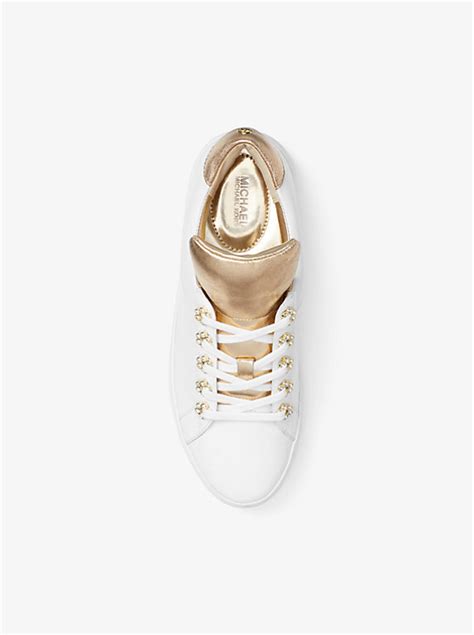 Mindy Leather and Metallic Sneaker 